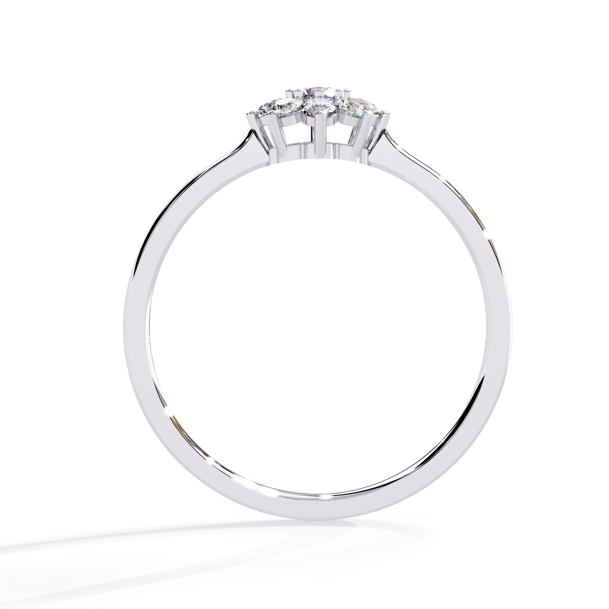 Solitairekart 0.17ct Celestial Bloom Natural Diamond Ring-HI Color, VS-SI Clarity